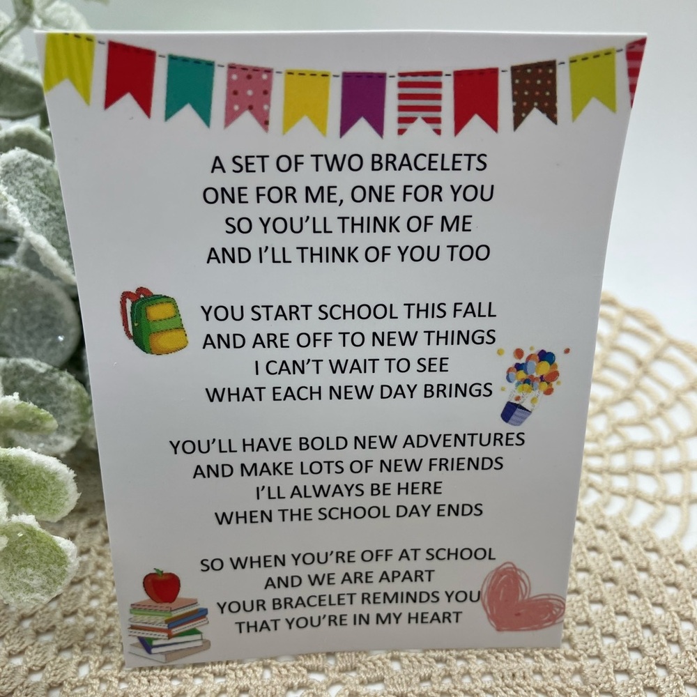 Back to School Mommy & me bracelet set - Picture 3 of 4